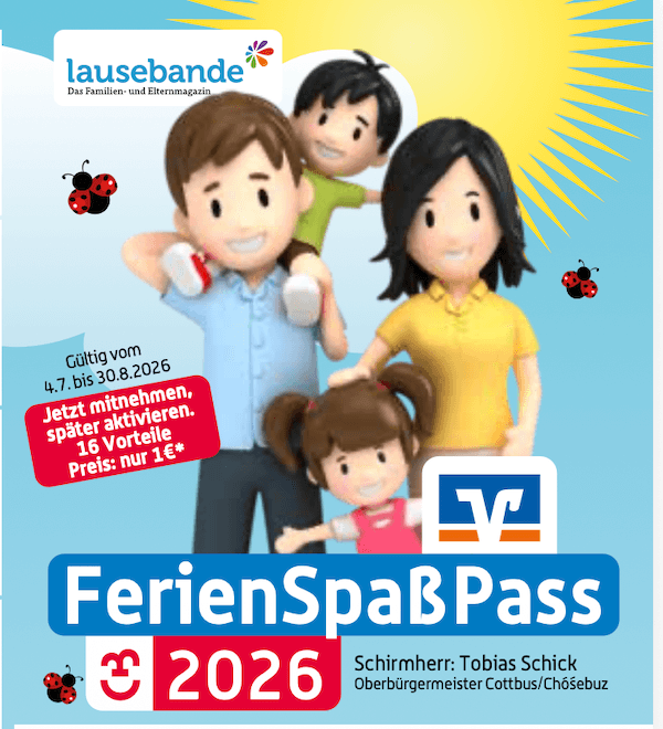 Cottbus FerienSpassPass 2026_Stadtmarketingverband COttus Unterstützung