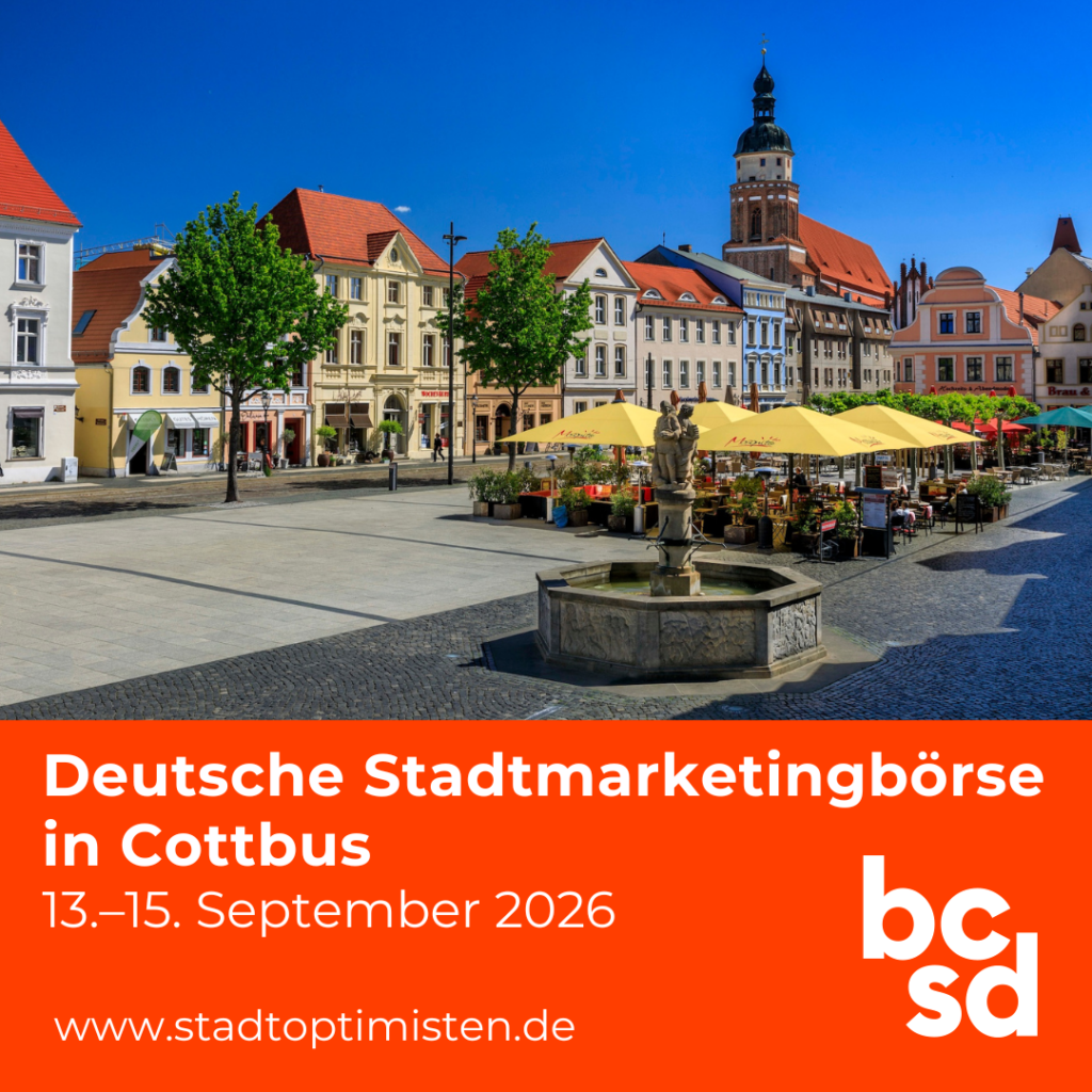 Grafik Pop up BCSD Stadtmarketingbörse 2026 in Cottbus_Stadtmarketingverband